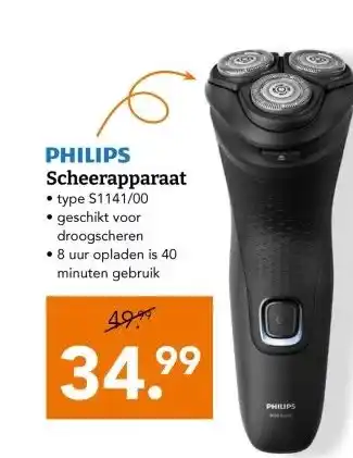 Blokker PHILIPS Scheerapparaat aanbieding