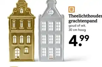 Blokker Theelichthouder grachtenpand aanbieding