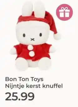 Prenatal Bon Ton Toys Nijntje kerst knuffel aanbieding