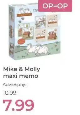 Prenatal Mike & Molly maxi memo aanbieding