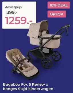 Prenatal Bugaboo Fox 5 Renew x Konges Sløjd kinderwagen aanbieding