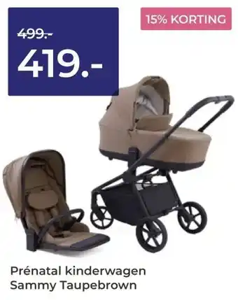 Prenatal Prénatal kinderwagen Sammy Taupebrown aanbieding