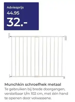 Prenatal Munchkin schroefhek metaal aanbieding