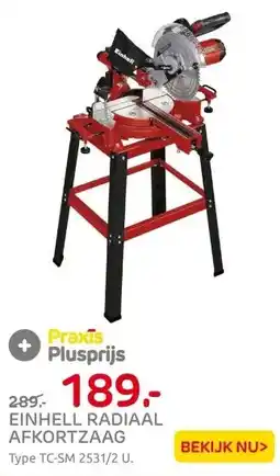 Praxis Einhell Afkortzaag TC-SM 2531/2U - 1900W aanbieding