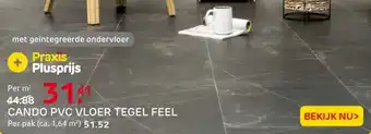 Praxis CanDo PVC vloer tegel - Feel XL - beton aanbieding
