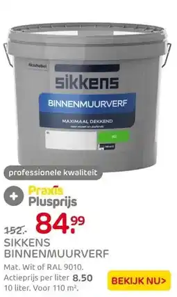 Praxis Sikkens Muren En Plafonds Muurverf - Mat aanbieding