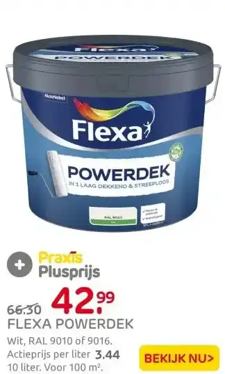 Praxis Flexa Powerdek Muurverf - Mat - aanbieding