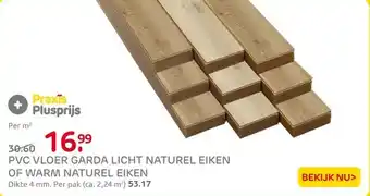 Praxis PVC Vloer Horizon Naturel Eik - aanbieding