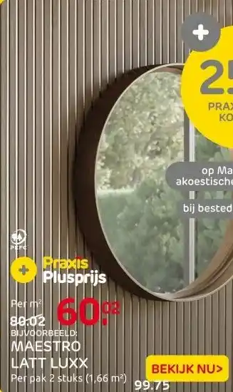 Praxis Maestro Latt Luxx lattenwand - Castle aanbieding