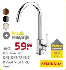 Praxis AquaVive keukenmengkraan Shire gun metal aanbieding