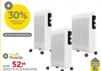 Praxis Sencys Olieradiator 1500W aanbieding