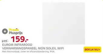 Praxis Eurom infraroodverwarmingspaneel Mon aanbieding