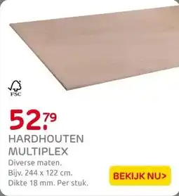 Praxis Multiplex hardhout 244X122cm 18mm aanbieding