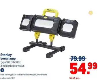 Makro Stanley bouwlamp aanbieding