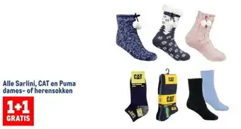 Makro Alle Sarlini, CAT en Puma dames of herensokken aanbieding