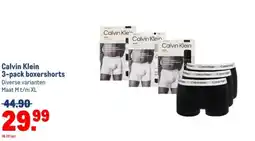 Makro Calvin Klein 3-pack boxershorts aanbieding