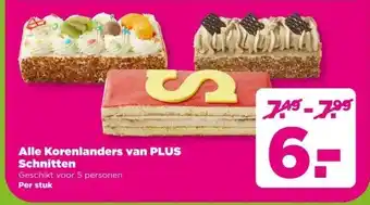 PLUS Alle Korenlanders van PLUS Schnitten aanbieding