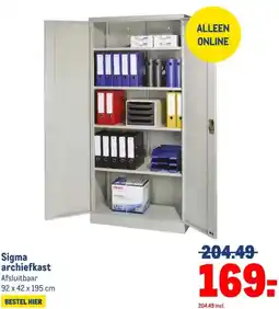 Makro Sigma archiefkast aanbieding