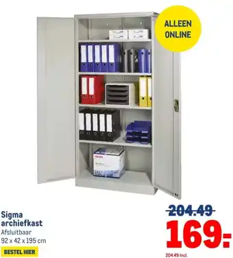 Makro Sigma archiefkast aanbieding
