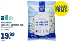 Makro Metro Chef vannamei garnalen ASC aanbieding