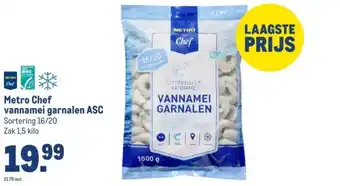 Makro Metro Chef vannamei garnalen ASC aanbieding