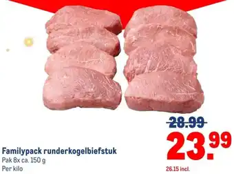 Makro Familypack runderkogelbiefstuk aanbieding