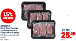 Makro Horecalijn Zuid-Amerikaanse runderentrecote, ribeye of tournedos aanbieding