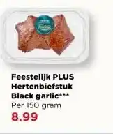PLUS Feestelijk PLUS Hertenbiefstuk Black garlic aanbieding