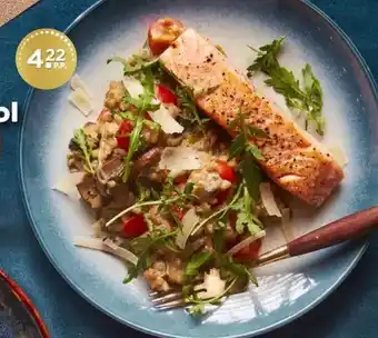 PLUS Zalmfilet met romige risotto en rucola aanbieding