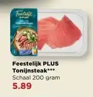 PLUS Feestelijk PLUS Tonijnsteak aanbieding