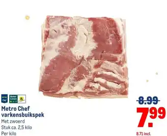 Makro Metro Chef varkensbuikspek aanbieding