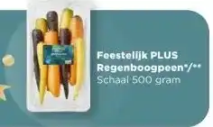 PLUS Feestelijk PLUS Regenboogpeen aanbieding