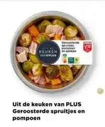 PLUS Uit de keuken van PLUS Geroosterde spruitjes en pompoen aanbieding