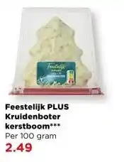 PLUS Feestelijk PLUS Kruidenboter kerstboom aanbieding