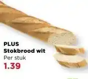 PLUS PLUS Stokbrood wit aanbieding