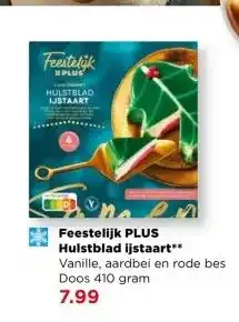 PLUS Feestelijk PLUS Hulstblad ijstaart aanbieding