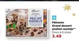 PLUS Pâtissier Grand dessert praliné roomijs aanbieding