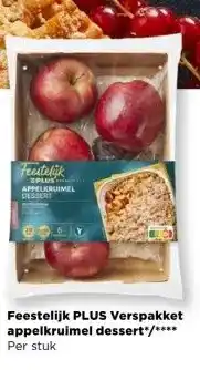 PLUS Feestelijk PLUS Verspakket appelkruimel dessert aanbieding