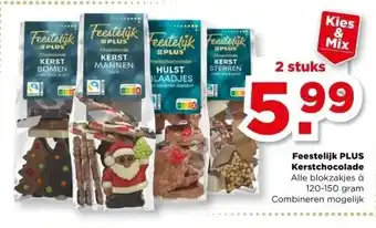 PLUS Feestelijk PLUS Kerstchocolade aanbieding