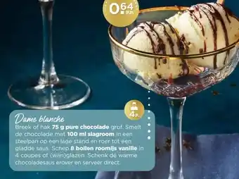 PLUS Dame blanche aanbieding