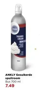 PLUS ANKLY Gesuikerde spuitroom aanbieding