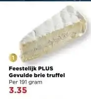 PLUS Feestelijk PLUS Gevulde brie truffel aanbieding
