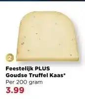 PLUS Feestelijk PLUS Goudse Truffel Kaas aanbieding