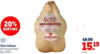 Makro Hele kalkoen aanbieding