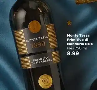 PLUS Monte Tessa Primitivo di Manduria DOC aanbieding