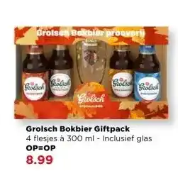 PLUS Grolsch Bokbier Giftpack aanbieding