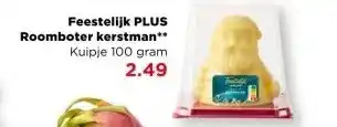 PLUS Feestelijk PLUS Roomboter kerstman aanbieding