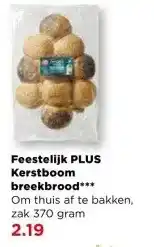 PLUS Feestelijk PLUS Kerstboom breekbrood aanbieding