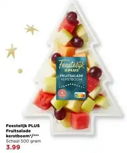 PLUS Feestelijk PLUS Fruitsalade kerstboom aanbieding