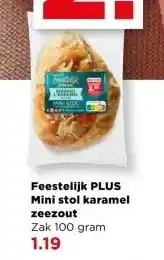 PLUS Feestelijk PLUS Mini stol karamel zeezout aanbieding
